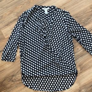White House Black Market surplice blouse